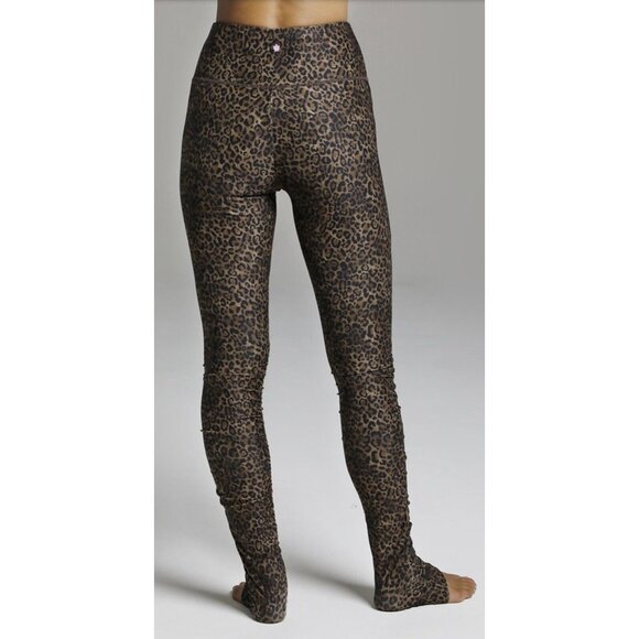 Kira Grace‎ Flirt High Waist Yoga Tight Leopard Ruched Women's XS USA $128 - Picture 4 of 12